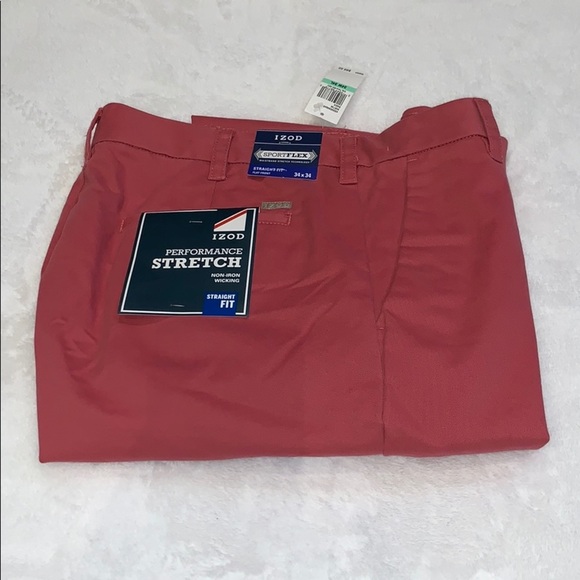 BNWT Mens Straight Fit Sport Flex Pants by IZOD - Picture 1 of 7